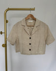 MARIE Cropped Linen Jacket