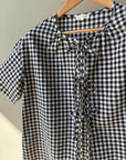 ON THE PATIO Gingham Top