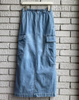 MARTINE Cargo Denim Skirt