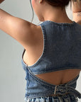 CLEAR VIEW Denim Vest