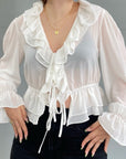 CREW Ruffle Blouse