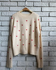 HEART Embroidery Sweater