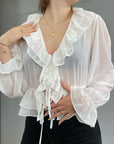 CREW Ruffle Blouse