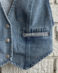 GOOD LUCK Denim Vest