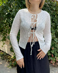 BEATRIX Tie Front Cardigan