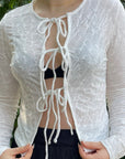 BEATRIX Tie Front Cardigan