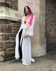 KIRA Front Tie Sheer Kimono