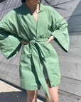 GINA Linen Belted Wrap Jacket