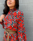 TUSCANY Long Sleeve Floral Dress