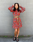 TUSCANY Long Sleeve Floral Dress