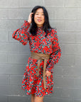 TUSCANY Long Sleeve Floral Dress