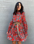 TUSCANY Long Sleeve Floral Dress