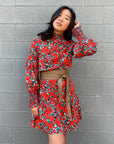 TUSCANY Long Sleeve Floral Dress