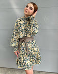 TUSCANY Long Sleeve Floral Dress