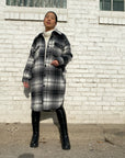 SCOUT Long Plaid Shacket