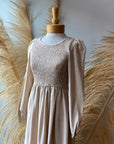 SCARLETT Linen Smocking Dress