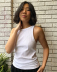 KELLY High Neck Ribbed Tank Top