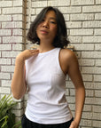 KELLY High Neck Ribbed Tank Top