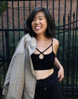 Bamboo Cross Front Bralette