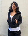 GIRLFRIEND Crop Zip Hoodie