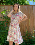 KIKI Floral Wrap Belted Dress