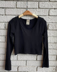 Bamboo Cropped Long Sleeve Top