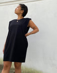 ANDI Shoulder Pad Tee Dress