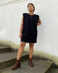 ANDI Shoulder Pad Tee Dress