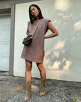 ANDI Shoulder Pad Tee Dress