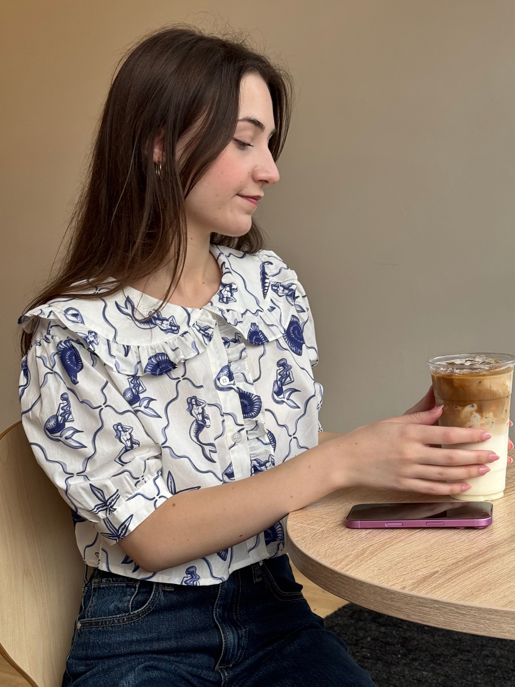 MERMAID Cropped Shirt