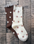 Polka Dot Crew Socks