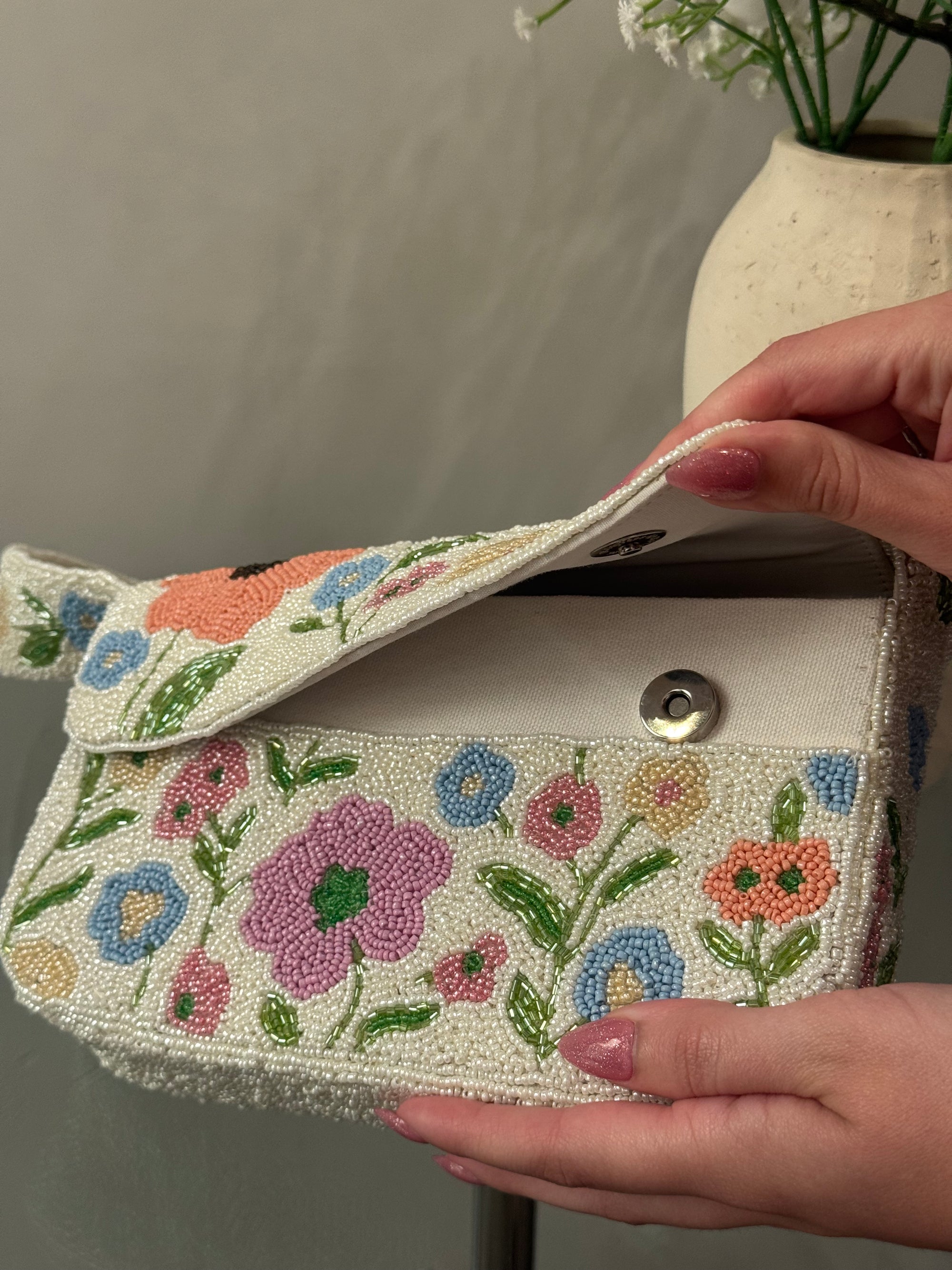 Beaded Flower Bag