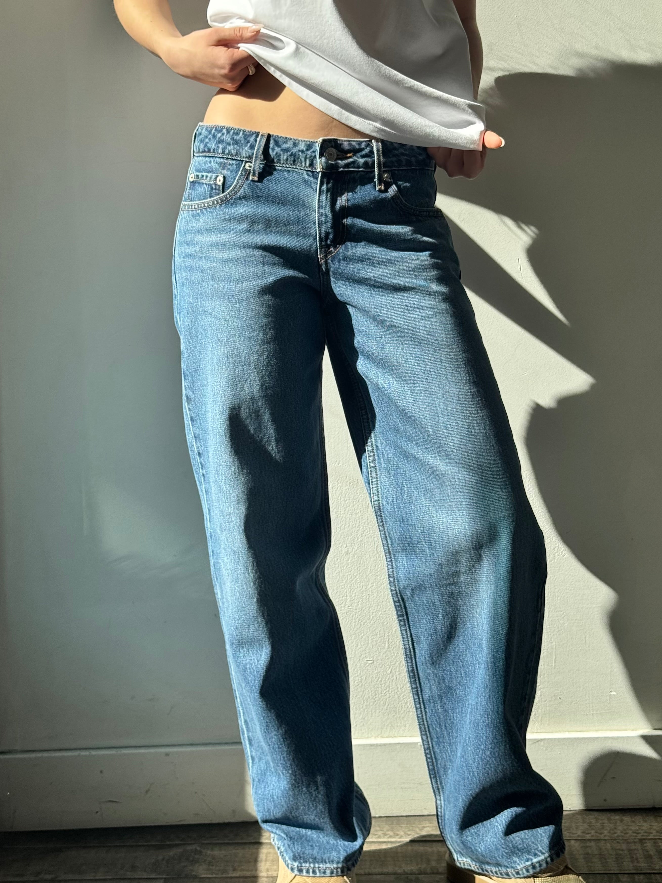 パンツ damage denim pants(unisex) / saxblue 20471120 'Double Sex' Jeans – a7chive