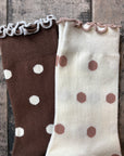Polka Dot Crew Socks