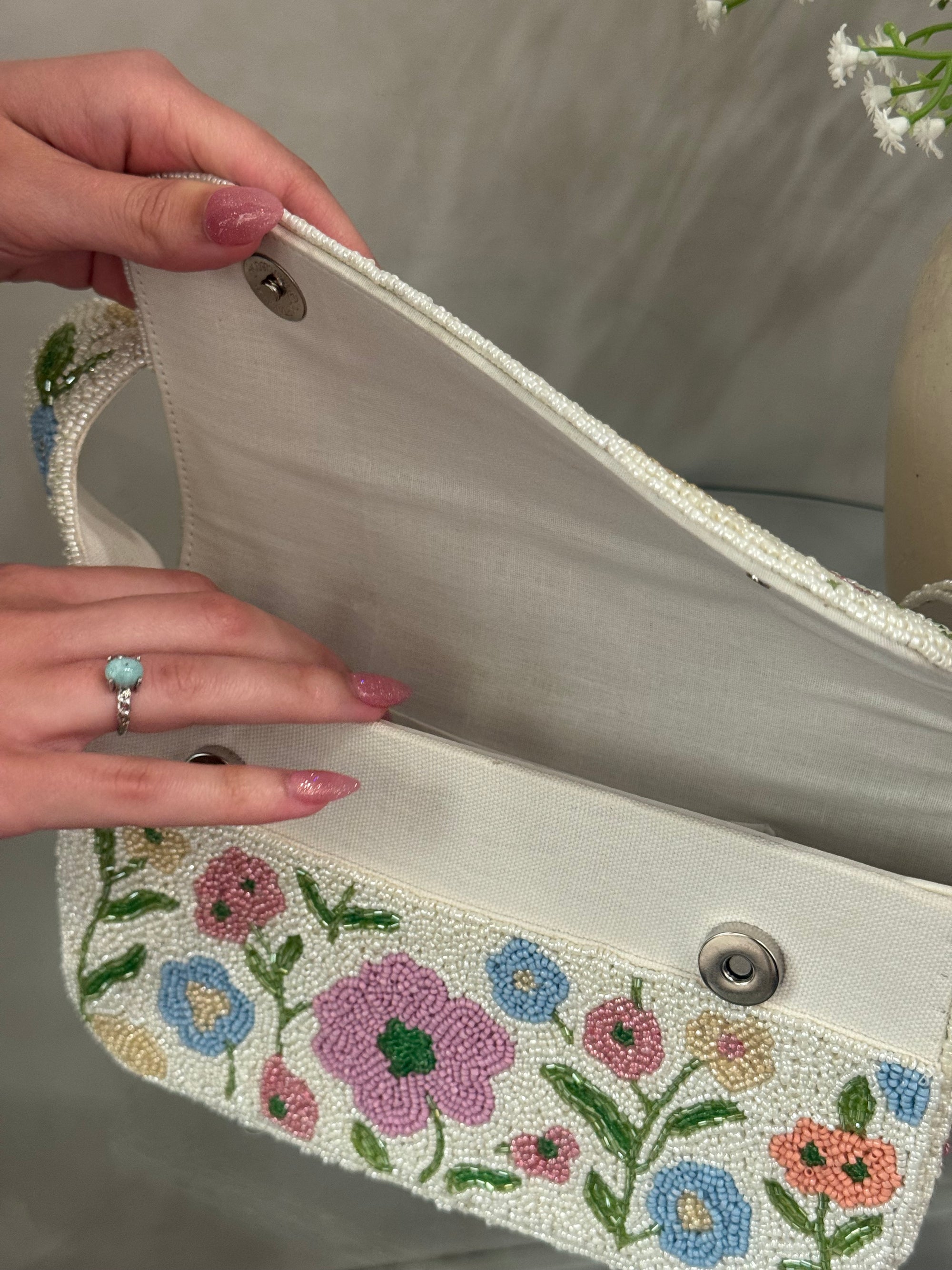 Beaded Flower Bag