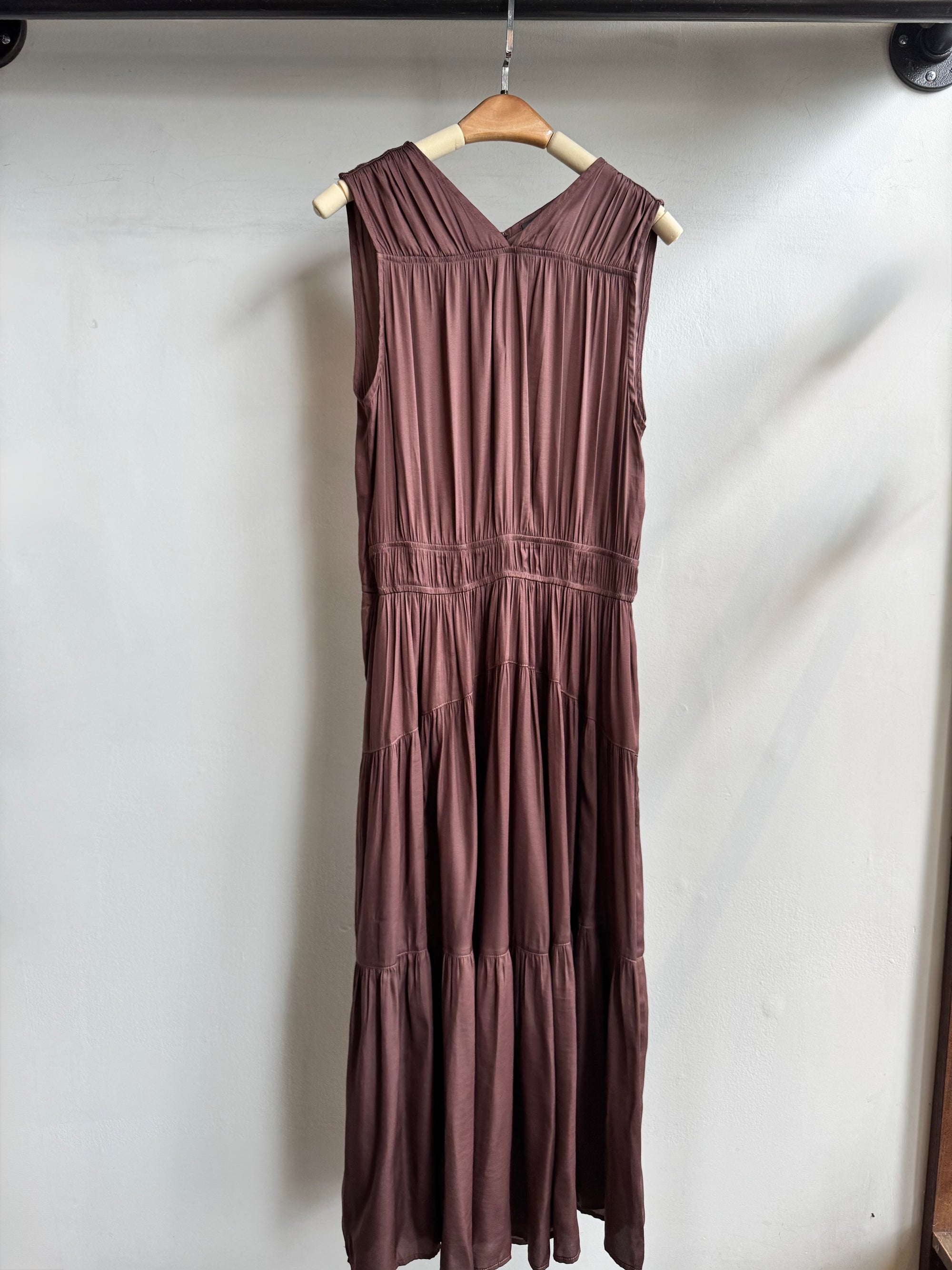 IRA Tiered Satin Dress