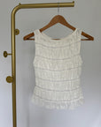 CRUISIN Ruched Lace Top