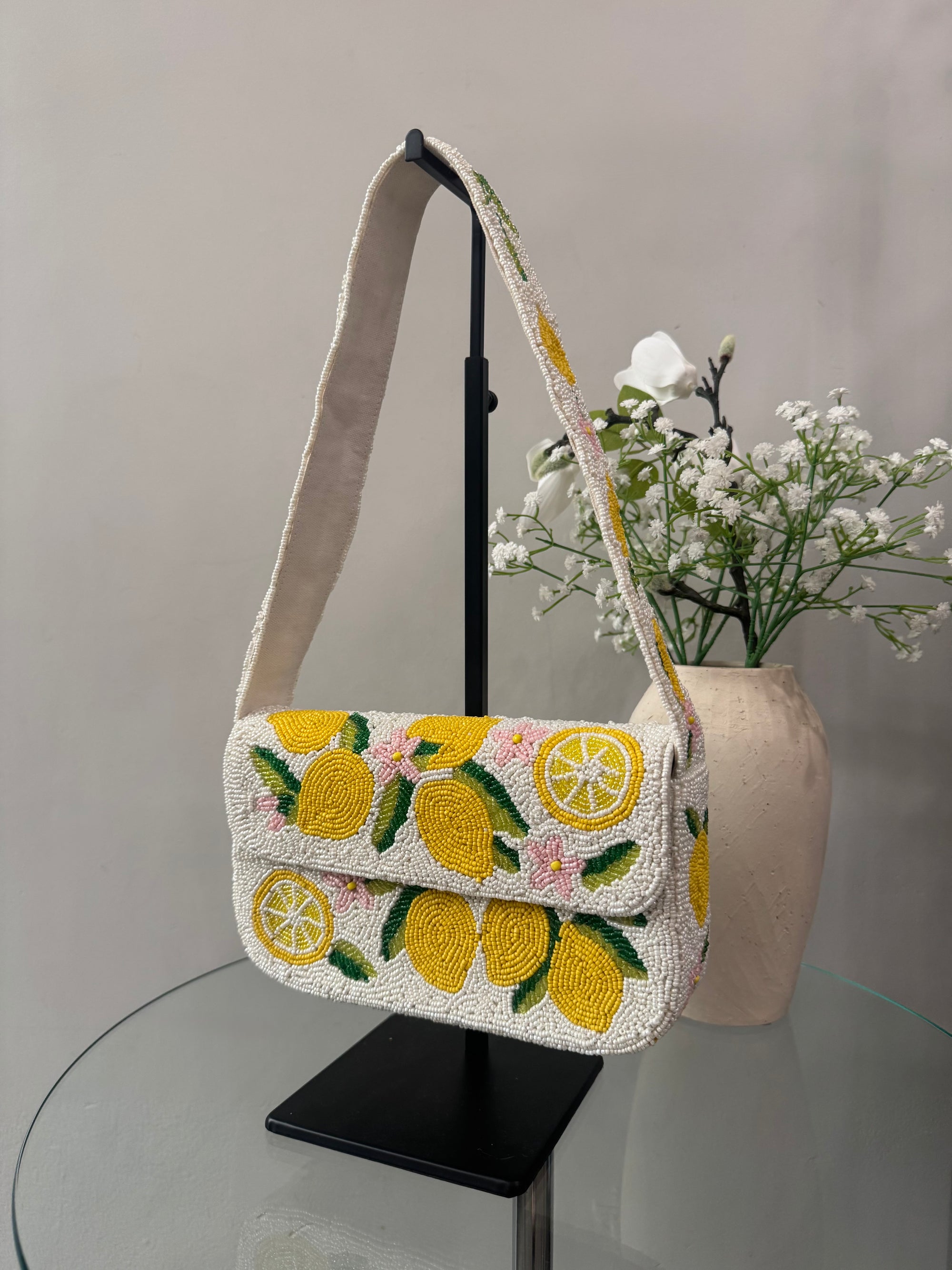 Beaded Lemon Bag
