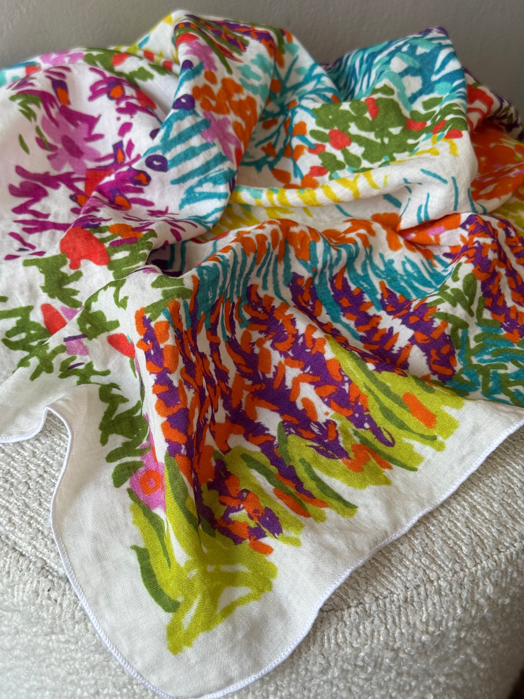 Floral Cotton Scarf