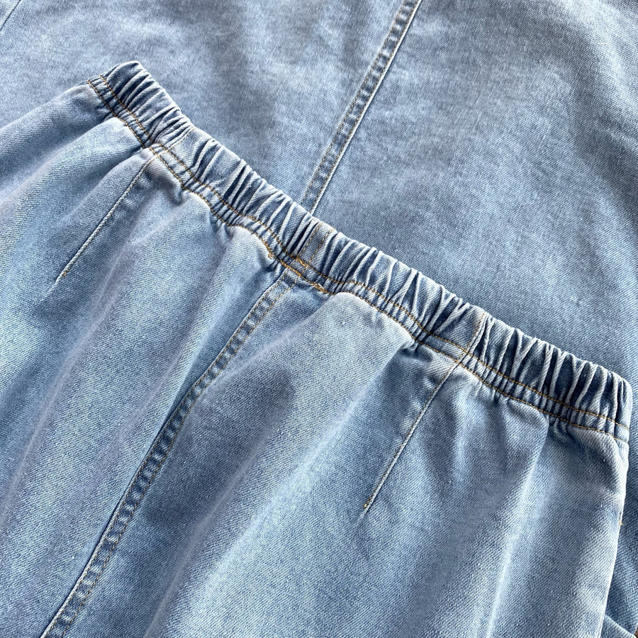 MARTINE Cargo Denim Skirt