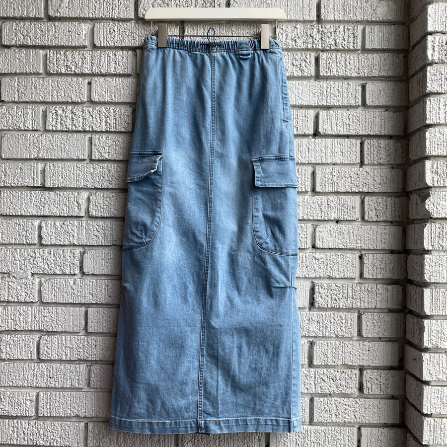 MARTINE Cargo Denim Skirt