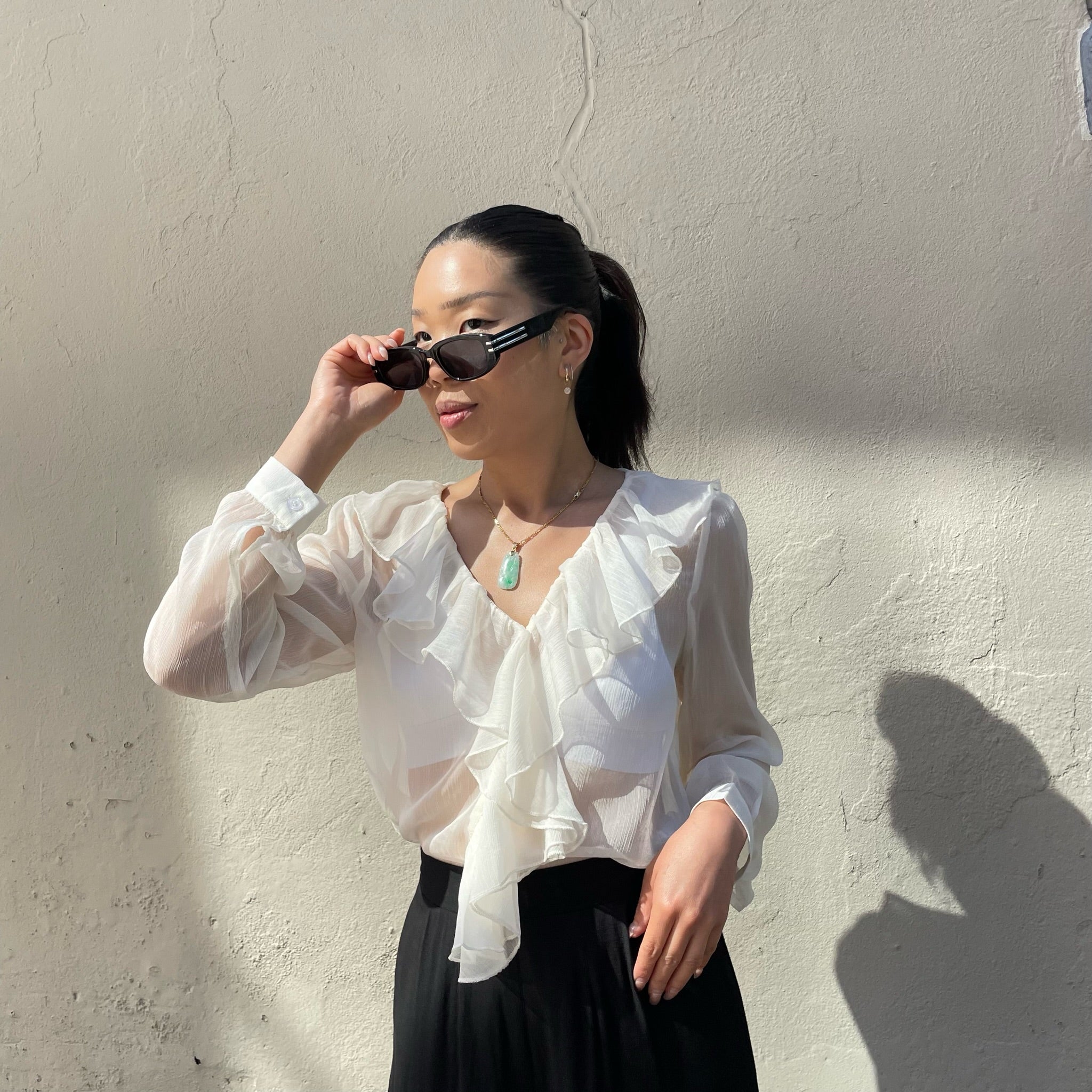 ruffle waist top