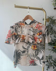 ALLETE Neck Tie Floral Top
