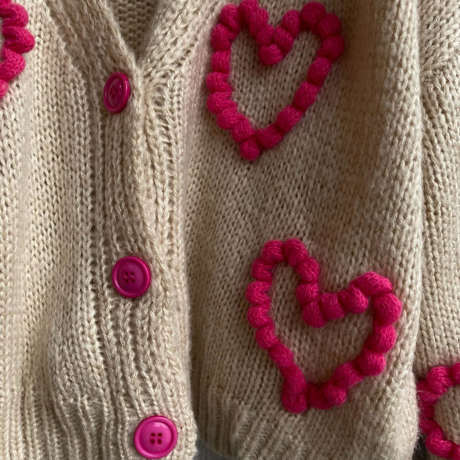 LOTS OF LOVE Heart Cardigan