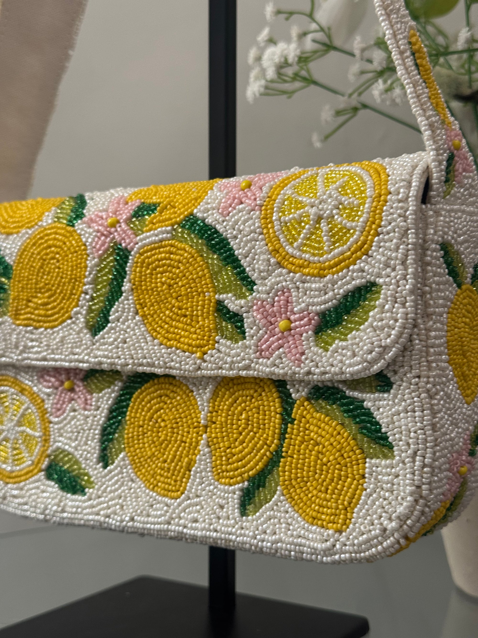 Beaded Lemon Bag