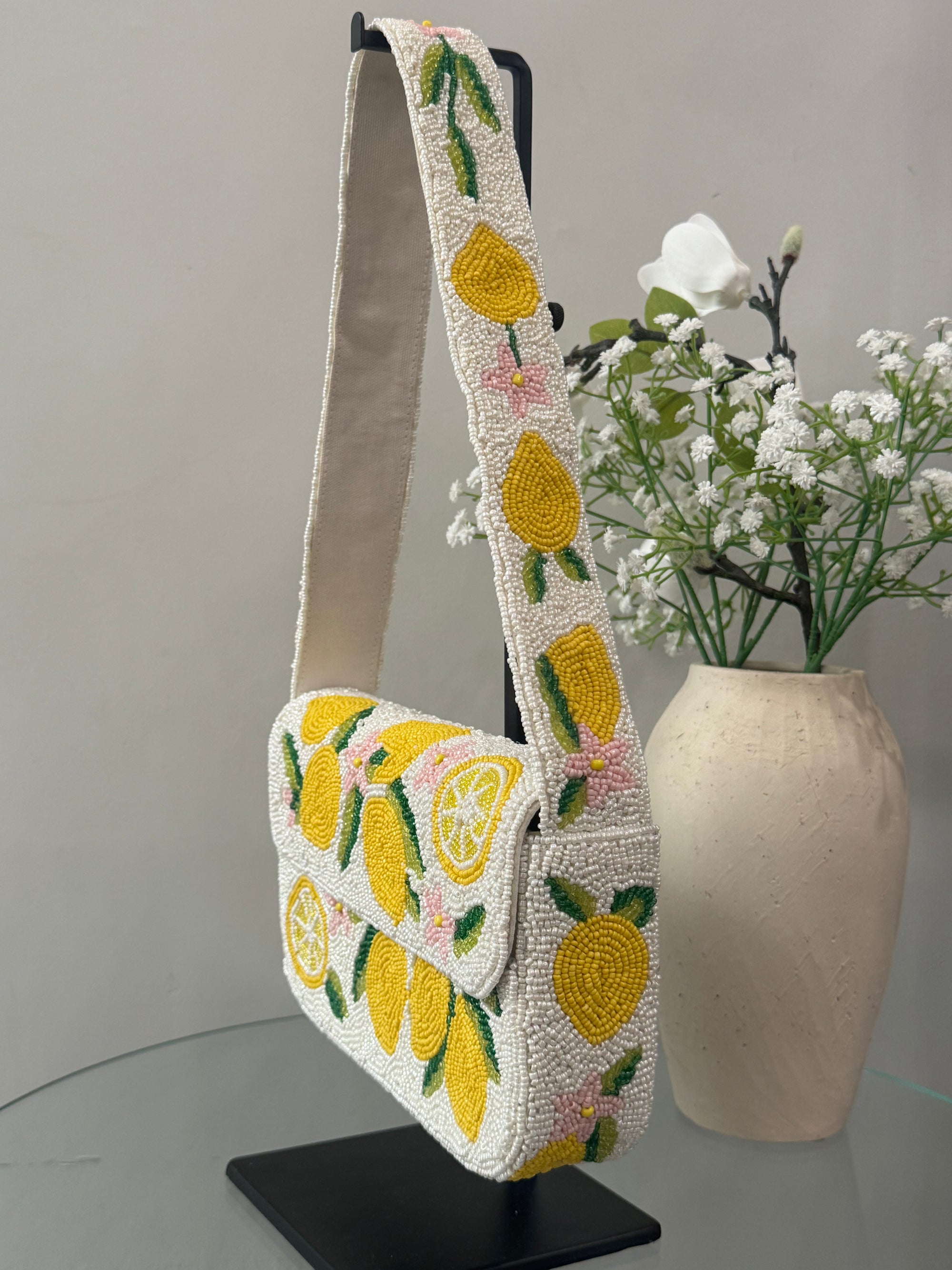 Beaded Lemon Bag