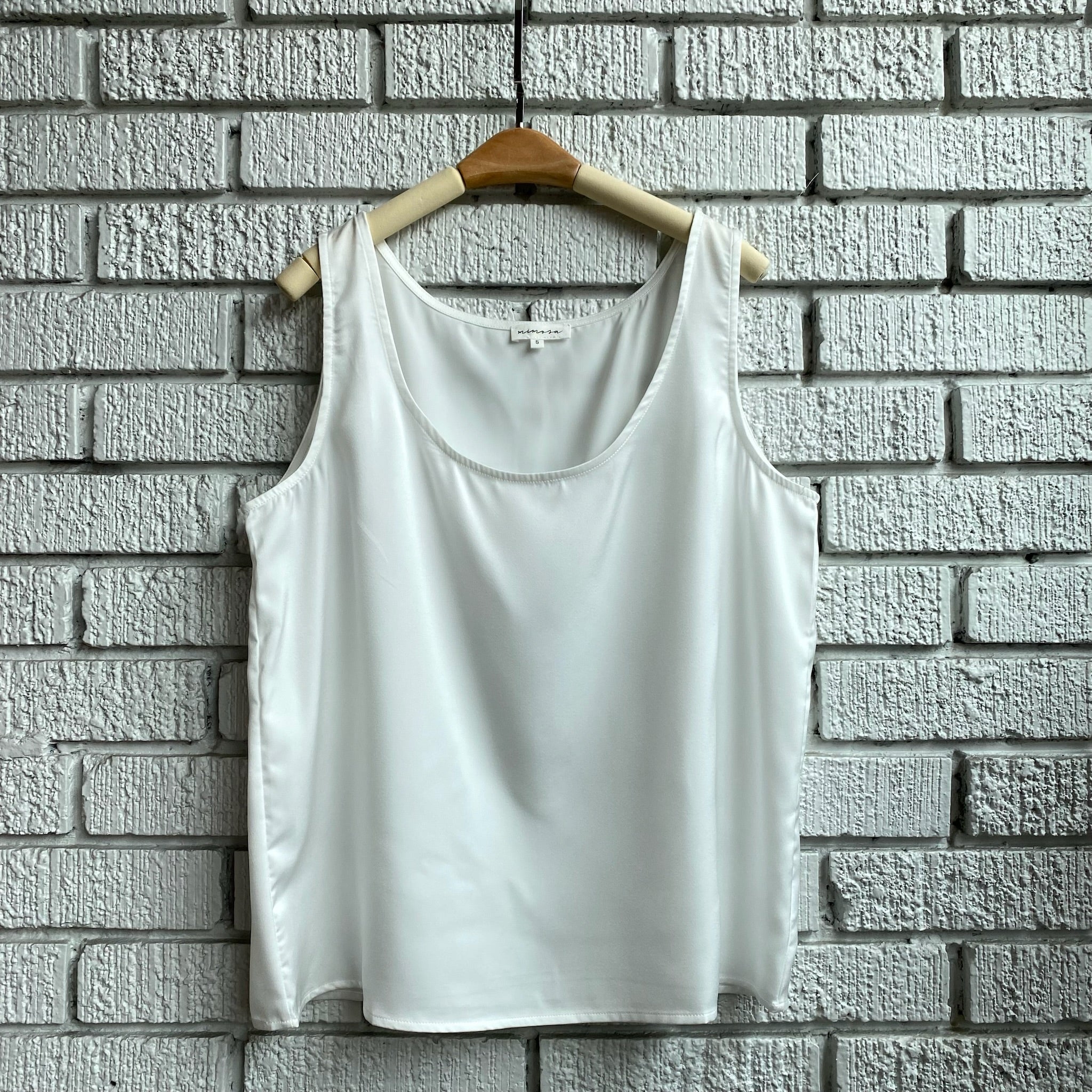 white flowy top