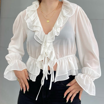 CREW Ruffle Blouse