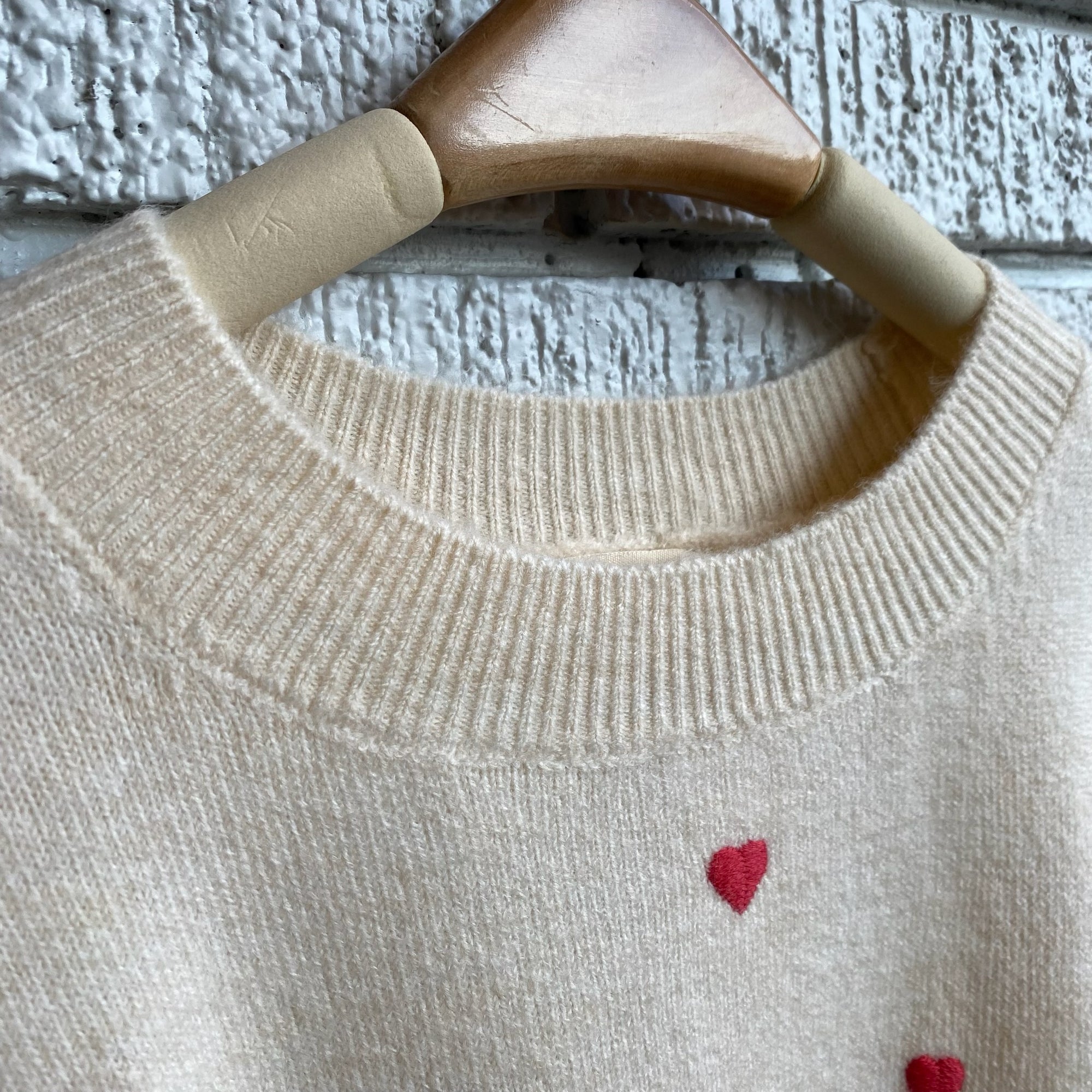 HEART Embroidery Sweater