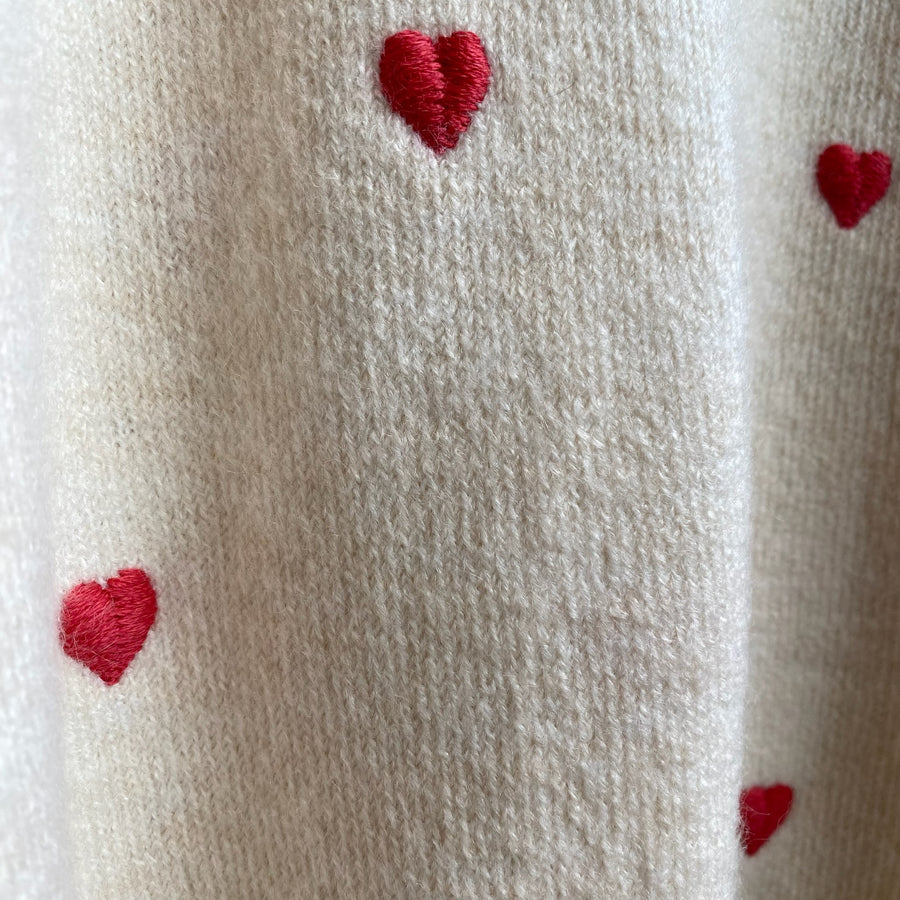 HEART Embroidery Sweater
